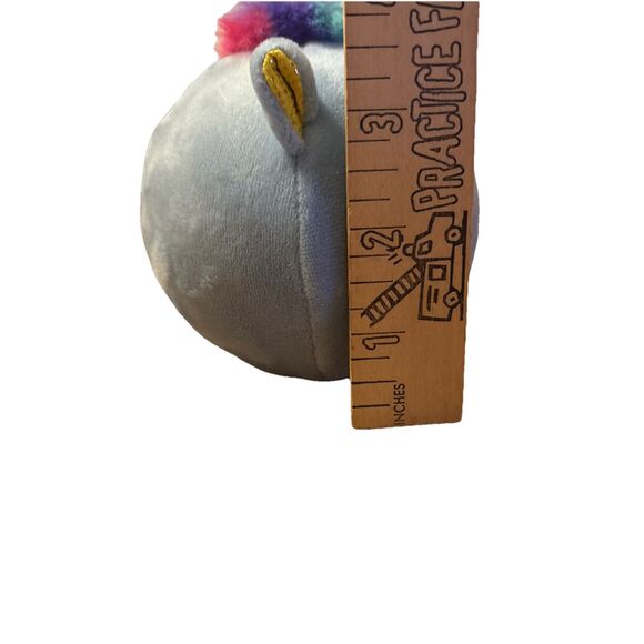 Squeezamals 2018 Series 2 Blue Unicorn Ball Plush Beverly Hills Teddy Bear Co. - Picture 8 of 8